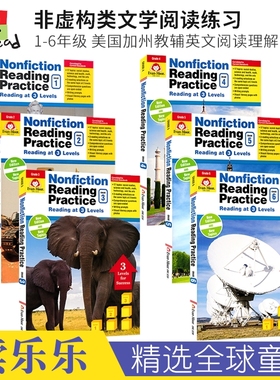 Evan-Moor Nonfiction Reading Practice Grade 1-6 非虚构类文学阅读练习 美国加州教辅 英文阅读理解  1-6年级 英文原版进口图书