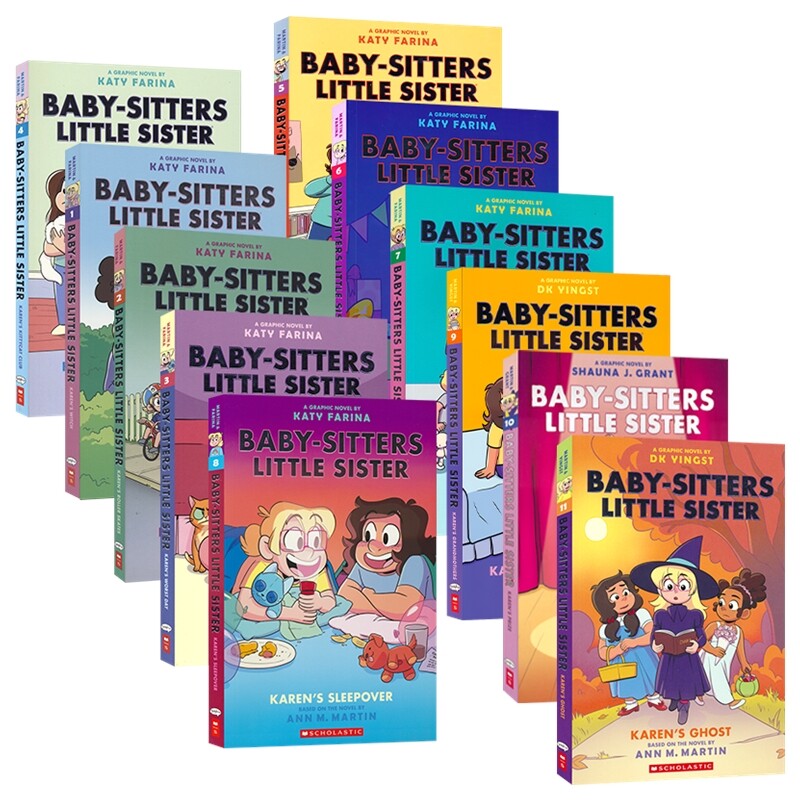 Baby-sitters Little Sister Graphic Novel 保姆小妹俱乐部系列 英文原版漫画书1-11册 Nina Peanut Nat Enough 儿童英语桥梁书