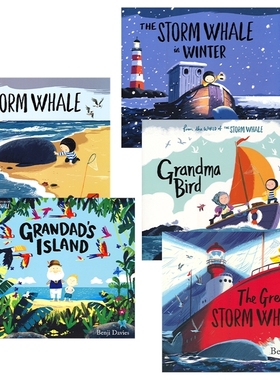 Benji Davies The Storm Whale Grandad's Island 班吉·戴维斯经典绘本 暖心治愈 亲情友情 小熊很忙作者 英文原版进口儿童图书