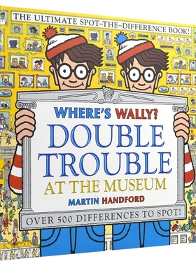 Where's Wally - Double Trouble at the Museum 找不同 英语趣味益智活动书 Wally 在哪儿? 精装大开本 英文原版进口儿童图书