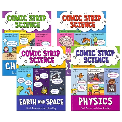 Comic Strip Science  Biology  Chemistry Earth and Space Physics趣味漫画科普读物 生物 物理 化学 太空 科学启蒙漫画英文原版