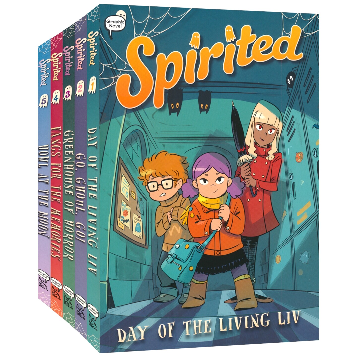 Spirited 幽灵小镇的莉芙1-5 全彩漫画书 超自然校园生活 儿童图像小说 青少年英语课外读物 友谊成长故事 英文原版进口儿童图书
