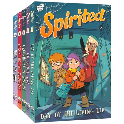 Spirited 幽灵小镇的莉芙1-5 全彩漫画书 超自然校园生活 儿童图像小说 青少年英语课外读物 友谊成长故事 英文原版进口儿童图书
