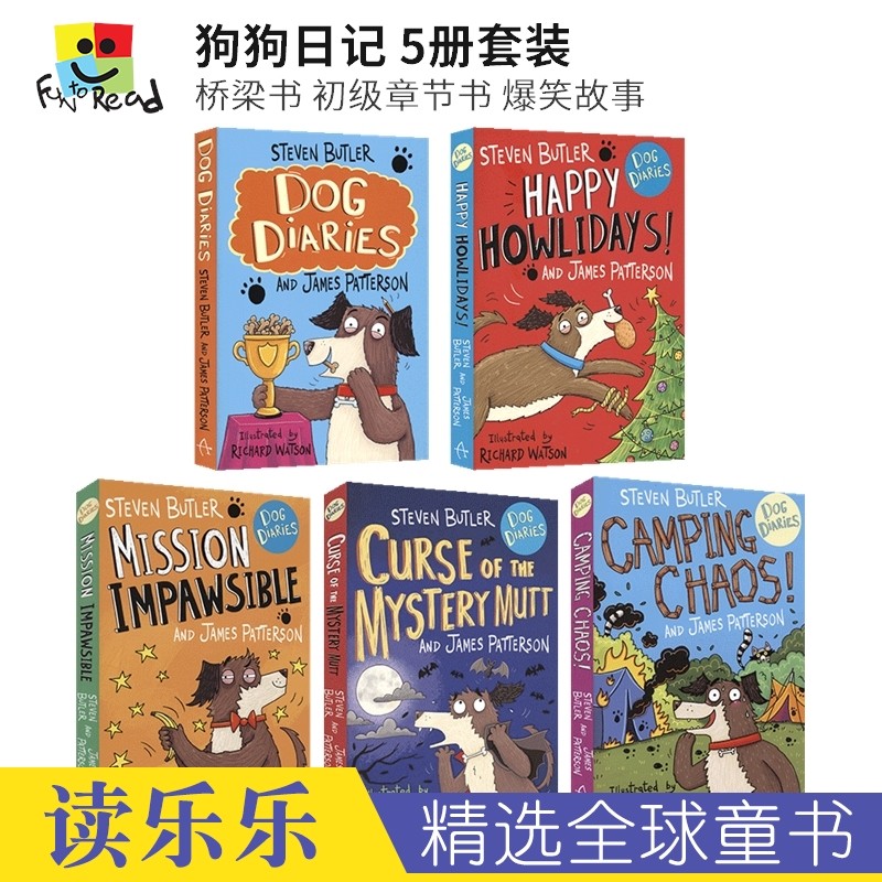 Dog Diaries 狗狗日记 桥梁书 初级章节书 爆笑故事 英文课外读物 7-9岁 James Patterson 詹姆斯帕特森 英文原版进口图书