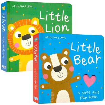 【自营】A Solf Felt Flap Book Little Ones Love Little Bear Lion 毛毡翻翻互动纸板书 小熊小狮子在哪里启蒙认知 英文原版进口