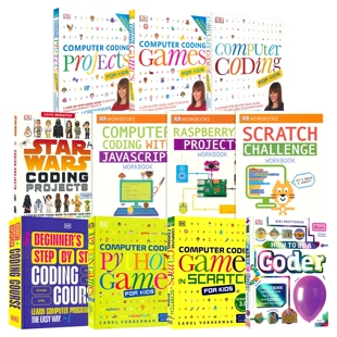 Whit 儿童编程启蒙 Coding Javascript Scratch 教辅 英文原版 可视化分步图解 游戏化任务练习册 Computer Rasperry Python