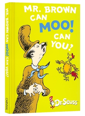 【自营】Mr Brown Can Moo! Can You? Dr. Seuss 苏斯博士 动物叫声 认知启蒙 2-5岁 亲子互动 睡前读物 名家绘本 英文原版进口