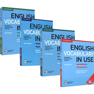 Cambridge English Vocabulary in Use 剑桥英语词汇 初级 中级上册 下册 高级 附赠在线电子书 音频 自学工具书 英文原版进口图书