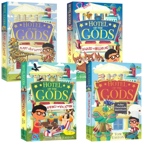 Hotel of the Gods 众神酒店1-4 神话科普 幽默冒险 桥梁章节小说 青少年英语课外读物 英文原版进口儿童图书