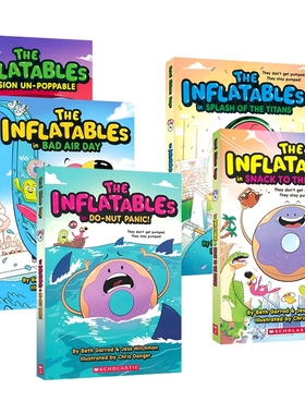 Scholastic The Inflatables 美国学乐 充气艇大作战 搞笑漫画书 儿童英语初级章节书 英文原版进口图书