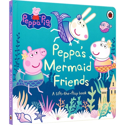 Peppa Pig Peppa's Mermaid Friends 小猪佩奇的美人鱼朋友 故事绘本 纸板翻翻书 亲子读物 英语学习 英文原版进口儿童图书