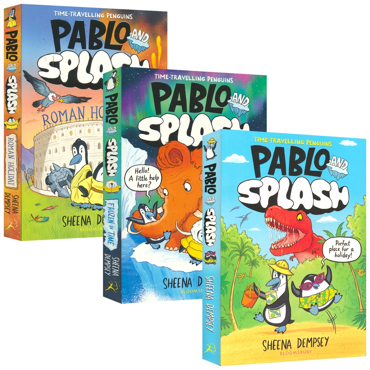 Pablo and Splash 巴勃罗与斯普莱什1-3 穿越冰河世纪 时空穿梭二人组 漫画桥梁书 儿童图像图画小说 幽默冒险故事 英文原版进口