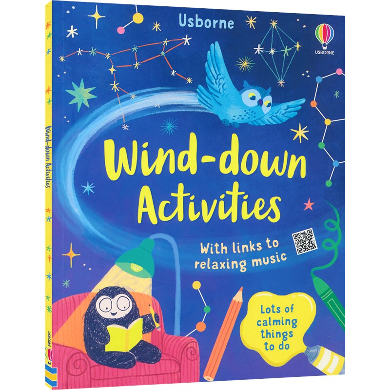 【自营】Usborne Wind-Down Activities 解压活动书 艺术活动 涂鸦绘画 睡前伸展 放松舒缓心情 帮助睡眠 趣味活动 英文原版进口