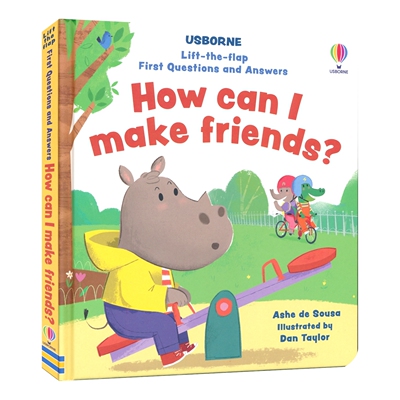 Lift-the-flap First Questions and Answers How can I make friends 尤斯伯恩翻翻书 问答科普绘本 如何交朋友 英文原版进口童书