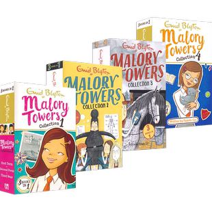 Enid Blyton伊妮德·布莱顿 The Malory Towers 1-12马洛里塔合订本故事集4本装 女孩校园小说英语章节书 儿童英文原版进口图书