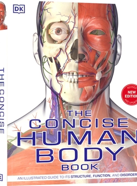 DK The Concise Human Body Book 精装人体图解百科 解剖视觉指南 骨骼肌肉系统运作 全方面认知解析 科普百科全书 英文原版图书