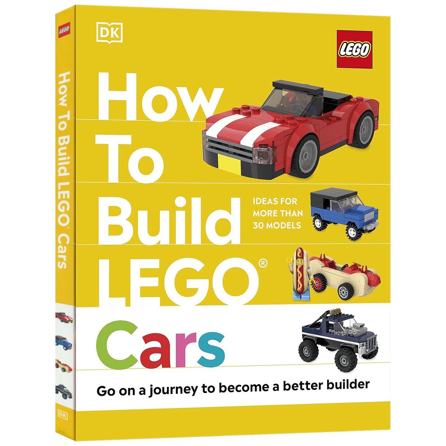 乐高赛车搭建全书 How to Build LEGO Cars 英文原版进口图书 DK官方授权 30款炫酷车型 零件搭建创意 专家指导技巧 提升动手能力
