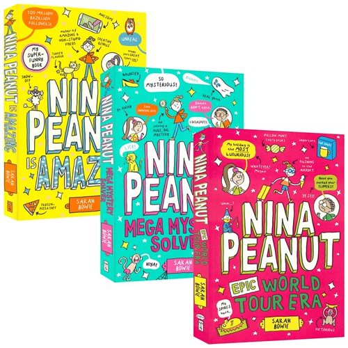Nina Peanut 妮娜·皮纳特系列1-3 全彩漫画桥梁书 幽默搞笑校园成长故事 8-12岁 青少年英语课外读物 英文原版进口儿童图书