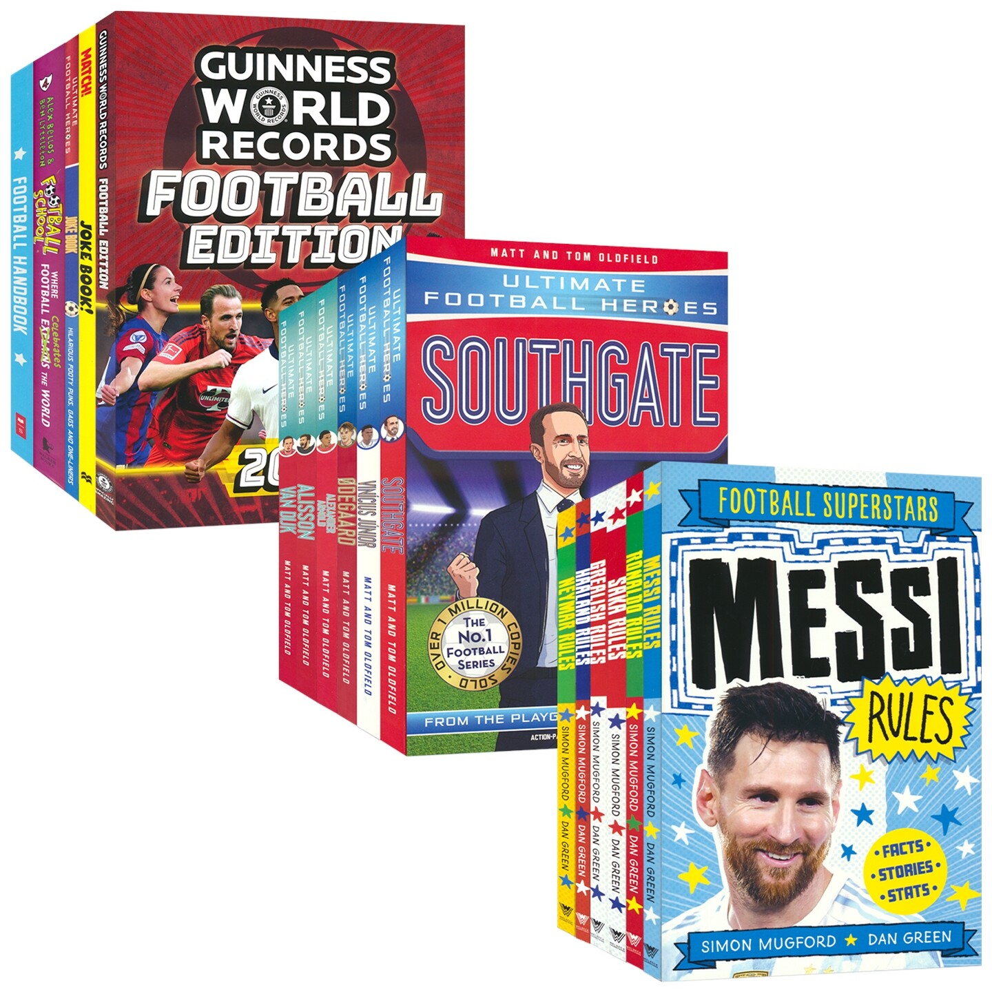 Football Superstars Heroes 足球超级巨星12册 英文原版人物传记 梅西罗纳尔多萨拉赫范迪克哈兰德 7-12岁小学生课外读物