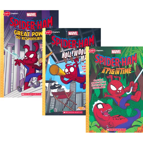 美国学乐漫画小说蜘猪侠漫威