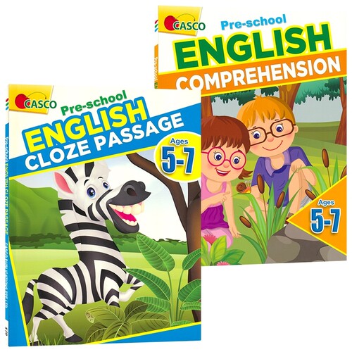 Casco Pre-School English Cloze & Comprehension 新加坡英语 学龄前英语 完型填空&阅读理解 5-7岁 英文原版进口图书