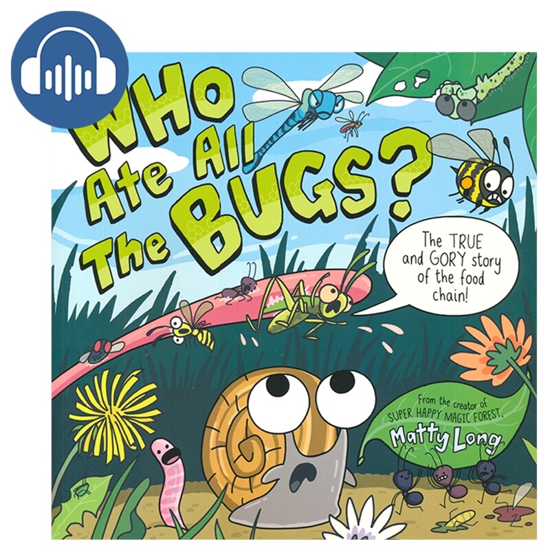 牛津精品认知绘本 食物链主题 Who Ate all the Bugs 谁吃掉了所有的虫子 赠音频 儿童冒险科普故事图画书 英文原版进口