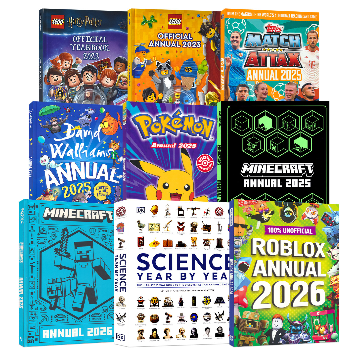 Annual 2025 2026 年鉴 我的世界 Roblox 乐高哈利波特 宝可梦 足球 百科常识 游戏娱乐 青少年英语课外读物 英文原版进口儿童图书