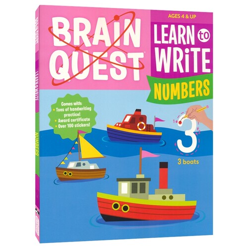 【自营】Brain Quest Learn to Write 大脑任务幼儿启蒙练习册 学写数字 英文原版 3-5岁控笔训练 数字书写 Numbers