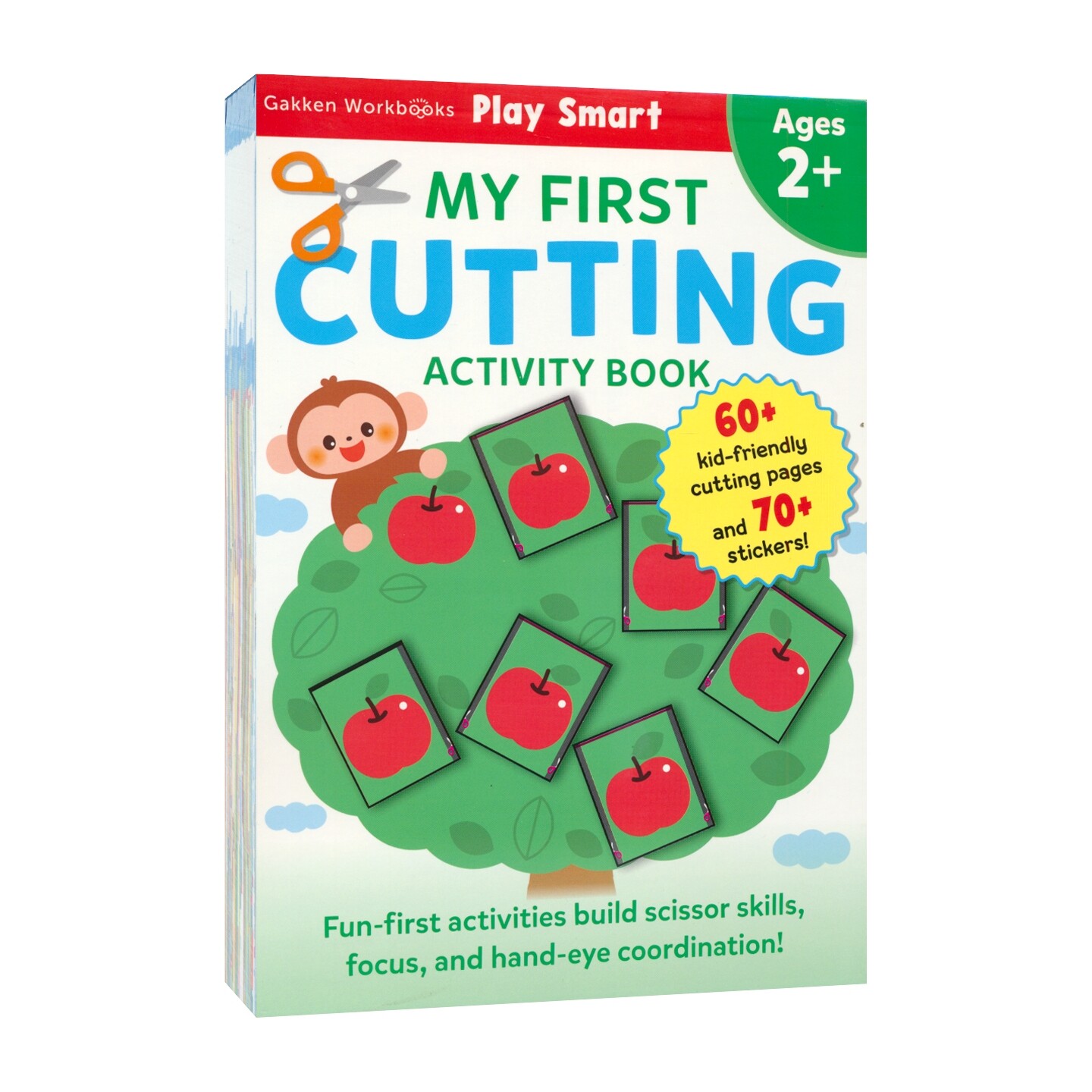 Play Smart My First CUTTING Activity Workbook 我的第一本剪纸游戏书 折贴剪涂 2岁+幼儿益智活动书 手眼协调 英文原版进口图书