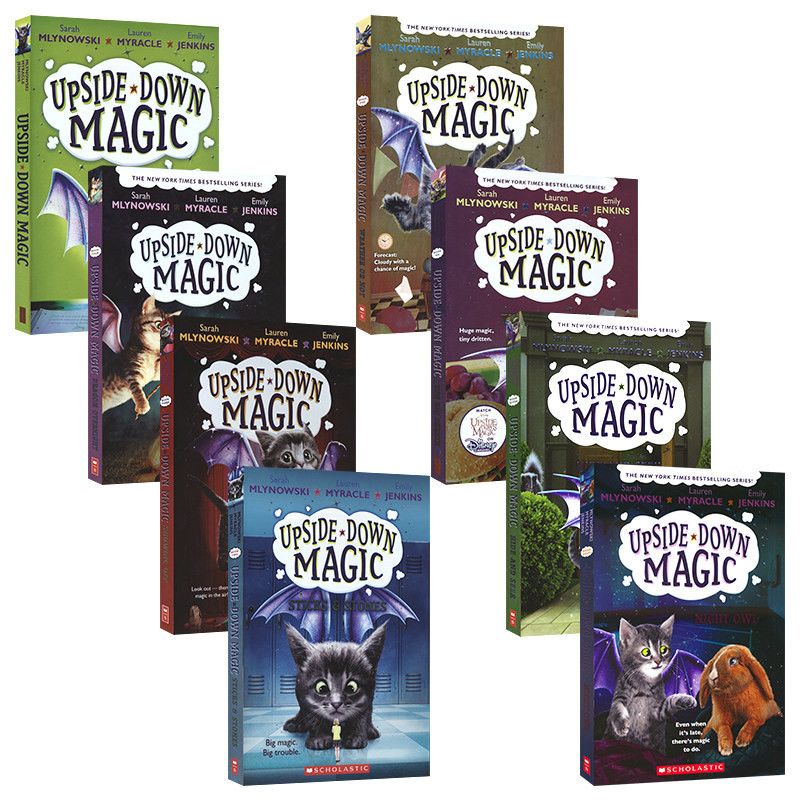 Upside-Down Magic Collection 失控的魔法1-8 幽默诙谐 地道英语 英文章节书 8-12岁 课外读物 英文原版进口儿童图书,书籍/杂志/报纸,儿童读物原版书,淘宝优惠券,粉丝福利购,淘宝优惠卷
