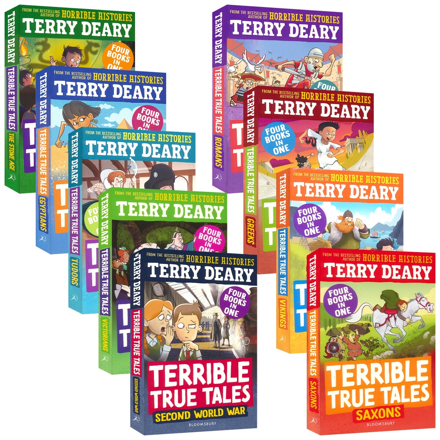 Terrible True Tales 糟糕又真实的故事 石器时代古希腊古罗马古埃及 可怕的历史作者Terry Deary 儿童历史读物 英文原版进口图书