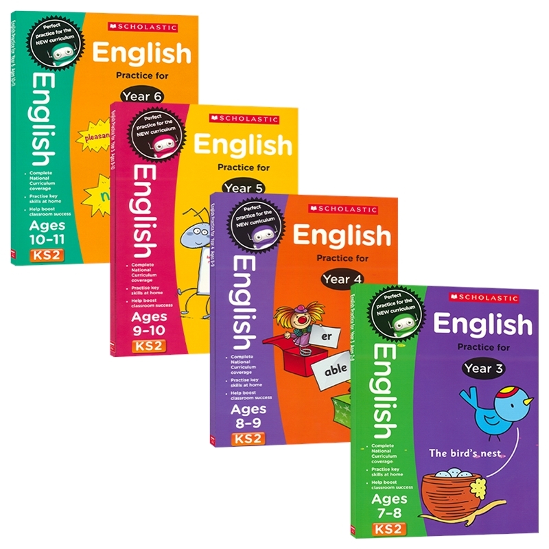 Scholastic English Practice for Year 3-6 学乐KS2英语练习 词汇 语法 写作 阅读理解 小学3-6年级综合练习 英文原版进口图书