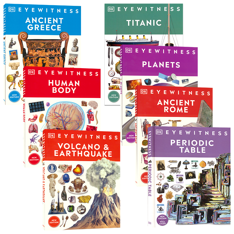 DK Eyewitness 目击者系列 元素周期表古希腊古罗马历史人体行星火山地震 儿童科普百科读物 大开本 英文原版进口图书