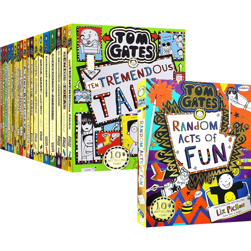 Tom Gates 汤姆盖茨系列1-24 英文原版漫画日记体章节书 Diary of a Wimpy Kid 小屁孩日记