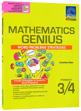 SAP Mathematics Genius Primary 3-4 数学天才系列应用题技巧 新加坡小学数学练习册 数学应用题解题思维 英文原版