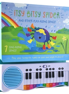 【自营】Itsy Bitsy Spider And Other Play-Along Songs! 小小蜘蛛童谣琴键发声书 含7首儿歌 儿童英语音乐启蒙 英文原版进口图书