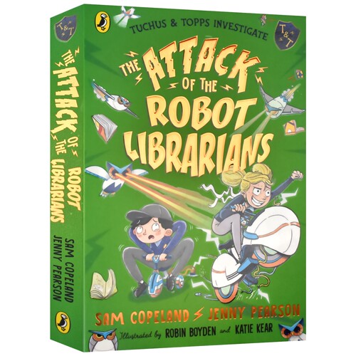 Tuchus & Topps Investigate 2 The Attack of the Robot Librarians 机器人图书馆员的进攻 章节小说 英文原版进口儿童图书