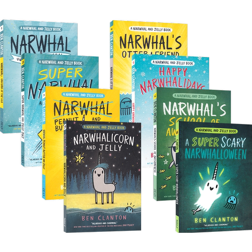 Narwhal and Jelly 独角鲸和水母1-9 漫画书 海洋生物百科 儿童科普绘本 英语读物 5-7岁 课外阅读 英文原版进口图书