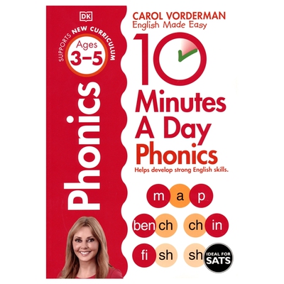 DK 10 Minutes A Day - Phonics Ages 3-5 每天10分钟  自然拼读  3-5岁 幼儿教辅 英语启蒙 阅读 拼读 书写 英文原版进口图书