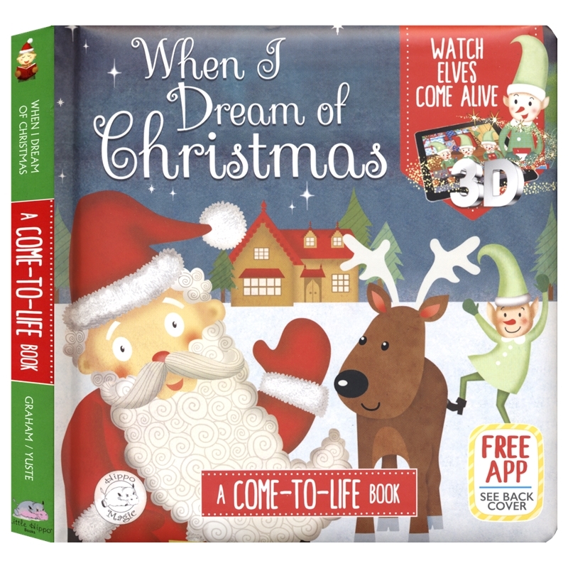 When I Dream Of Christmas 当我梦见圣诞节 故事绘本 纸板书 AR 亲子睡前读物 英语早教启蒙 英文原版进口儿童图书