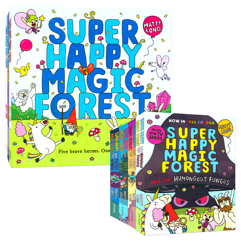 牛津出品 Super Happy Magic Forest 超级快乐魔法森林系列7册 故事绘本 全彩桥梁书 图画书 儿童英语读物 英文原版进口儿童图书