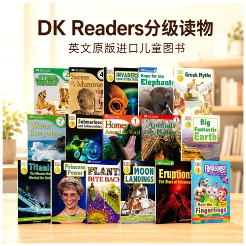DK Readers 分级读物1-4级 儿童科普读物 动植物百科 神话历史名人故事 英文原版进口图书