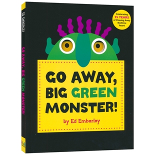 儿童益智面具洞洞书 进口图书 Green 廖彩杏书单 人物扮演想象力培养 走开大绿怪精装 Big Monster 英文原版 幼儿启蒙 Away