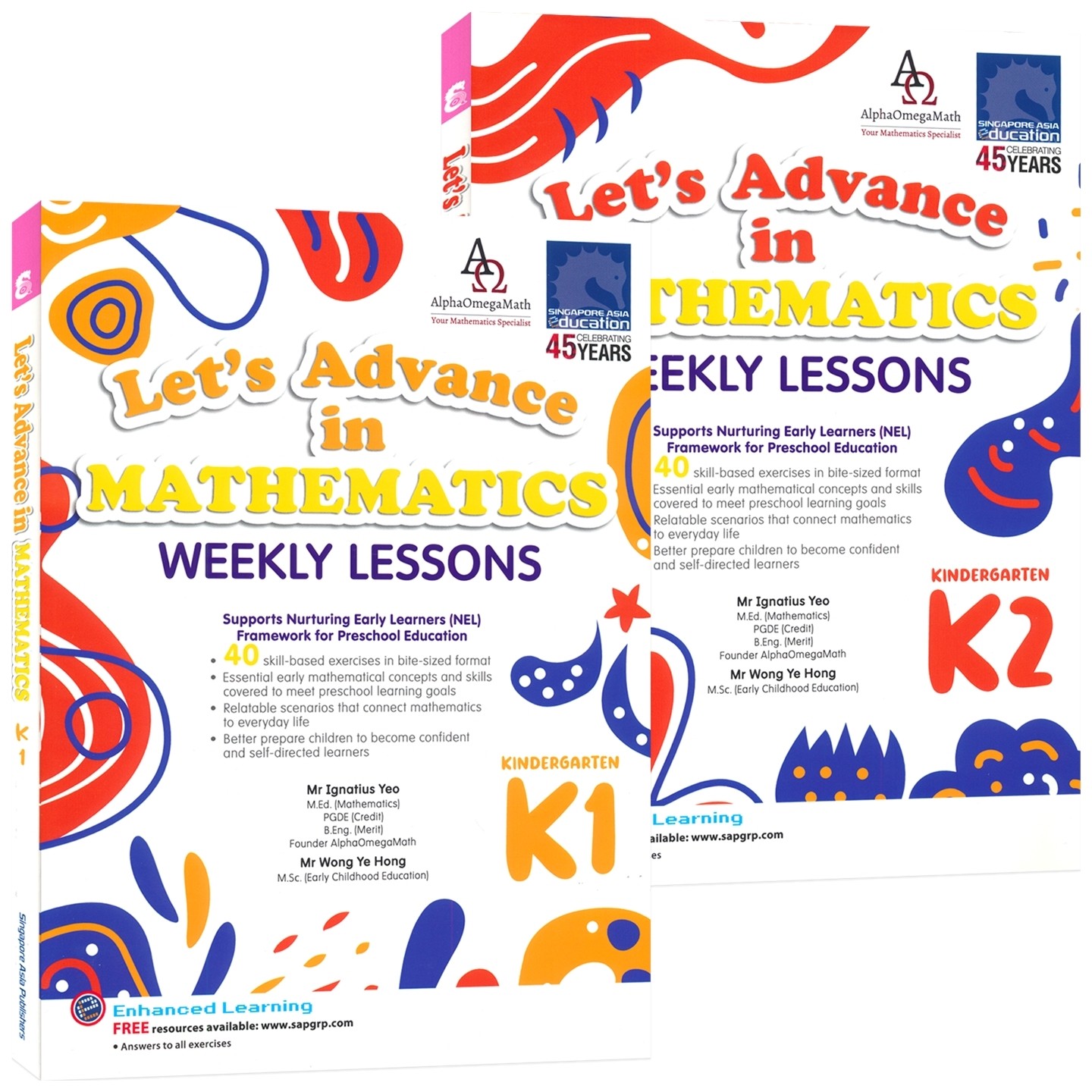 SAP Let's Advance in Mathematics Weekly Lessons K1-2 新加坡数学趣进阶每周一课 幼儿园数学思维启蒙教辅 小班到大班 英文原版