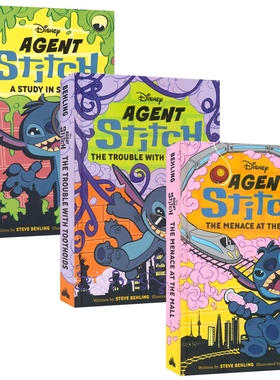 Disney Agent Stitch 迪士尼特工史迪奇1-3 星际科幻 侦探推理 环球冒险 章节小说 青少年英语课外读物 英文原版进口儿童图书