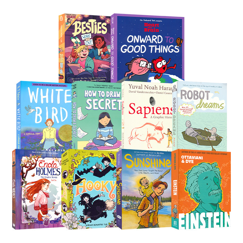 9-12岁 高年级漫画书 幽默搞笑 奇幻冒险 青春成长校园友谊故事 图像小说 小学生青少年英语课外读物 图画书 英文原版进口儿童图书