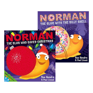 【现货】Norman the Slug Who Saved Christmas/Slug with the Silly Shell 鼻涕虫诺曼2册 Sue Hendra儿童绘本 英文原版进口图书