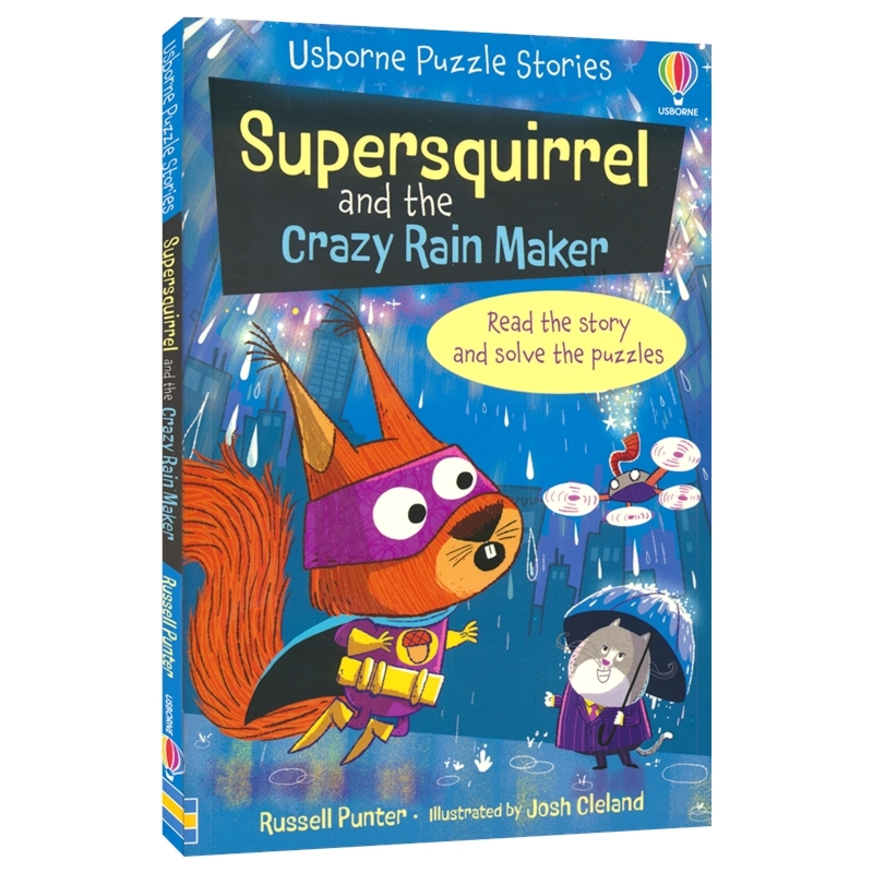 Usborne Supersquirrel and the Crazy Rain Maker 尤斯伯恩 超级松鼠和疯狂造雨师 儿童解谜书 动物漫画故事 英文原版进口图书