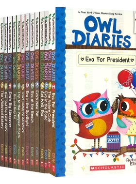 Owl Diaries 1-19 猫头鹰日记19册全套英文原版 Scholastic Branches 学乐大树系列桥梁书 全彩Q萌插画 小学课外读物 英文原版进口