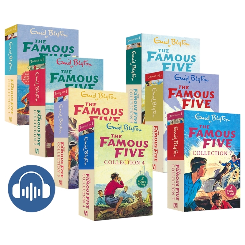 Enid Blyton伊妮德·布莱顿The Famous Five 1-21 五个小伙伴历险记三和一合集7册 儿童英文原版章节小说 进口英语图书